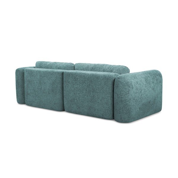 Mėlynos spalvos iš šenilinio audinio sulankstoma/su sandėliavimo vieta kampinė sofa (su kairiuoju kampu/su gultu) Mele – Makamii-image-3