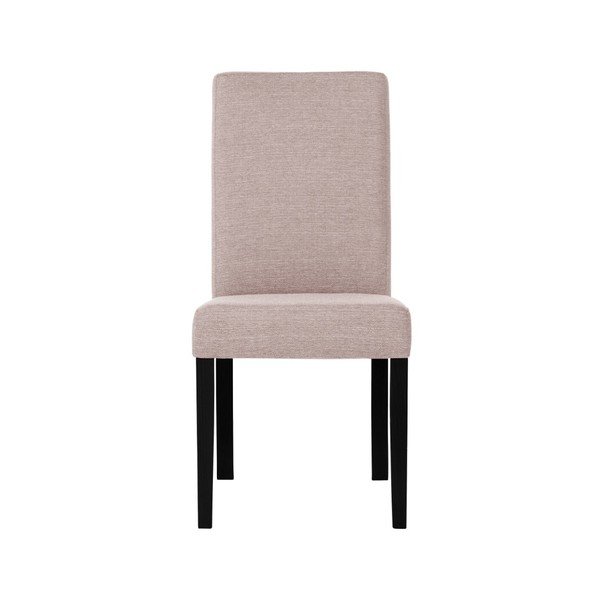 Pudrinės rožinės spalvos kėdė su juodomis buko medienos kojomis Ted Lapidus Maison Tonka-image-3