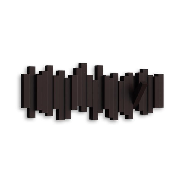 Tamsiai rudos spalvos plastikinė sieninė pakaba Sticks - Umbra-image-3