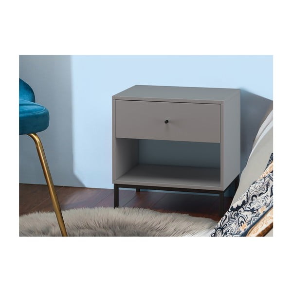 Naktinis staliukas pilkos spalvos Celine – Støraa-image-1