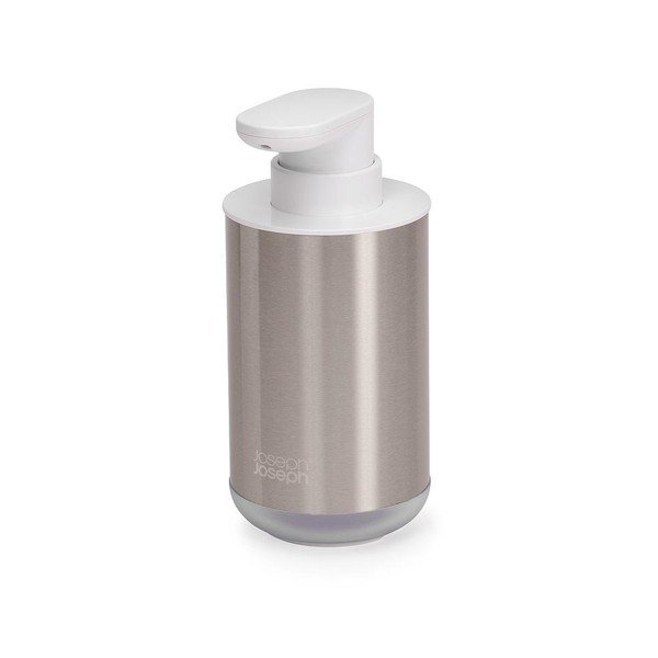 Sidabrinės spalvos iš nerūdijančio plieno muilo dozatorius 300 ml Duo Steel – Joseph Joseph