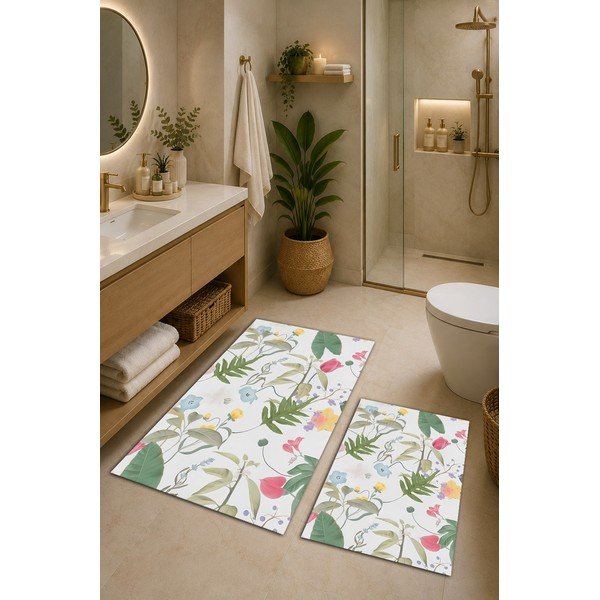 Vonios kilimėliai 2 vnt. 60x100 cm Floral – Mila Home-image-1