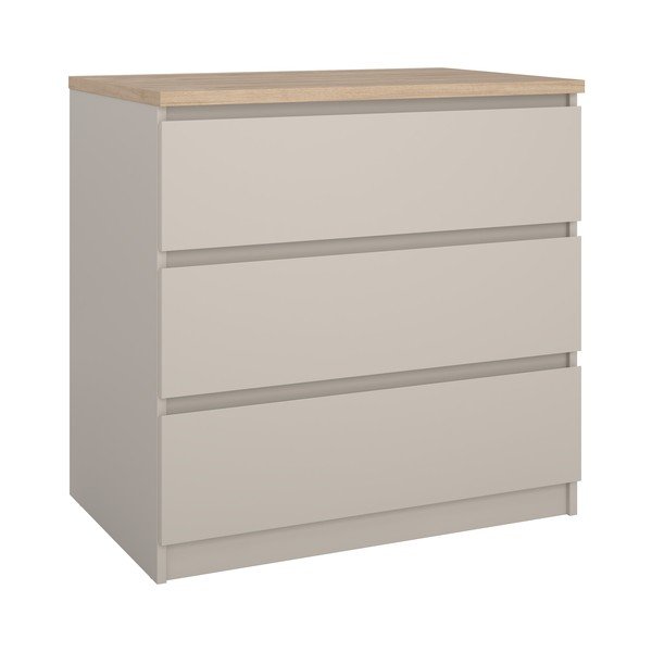 Kreminės spalvos šoninė spintelė 77x76x50 cm Naia – Tvilum