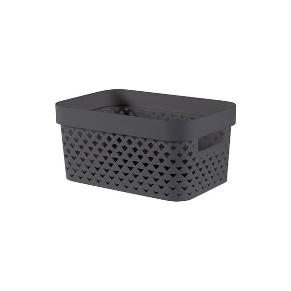 Tamsiai pilkos spalvos iš plastiko daiktadėžė 26x17,5x12 cm Pure – Curver