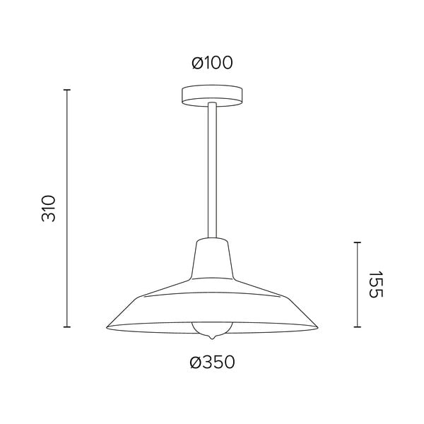 Juodas lubinis šviestuvas Sotto Luce Cinco Basic-image-1