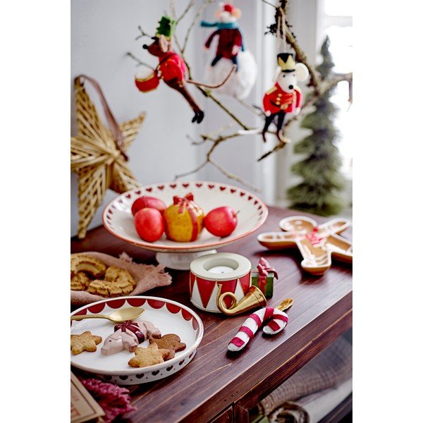 Kreminės spalvos iš akmens masės mažas dubuo su Kalėdų motyvu Jolly – Bloomingville-image-1