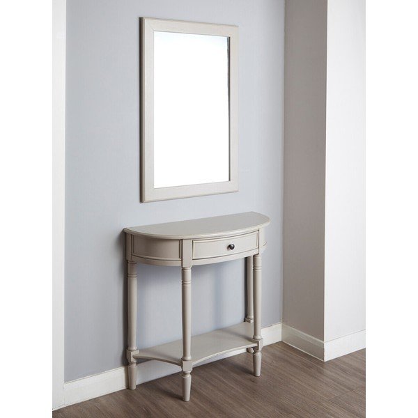 Pilkos spalvos iš pušies masyvo konsolinis staliukas 33x81 cm Heritage – Premier Housewares-image-3
