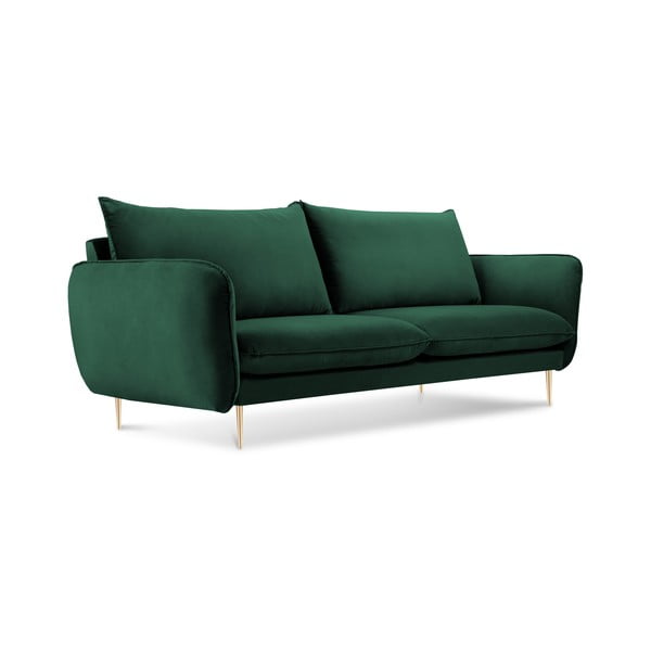 Žalios spalvos aksominė sofa Cosmopolitan Design Florence, 160 cm