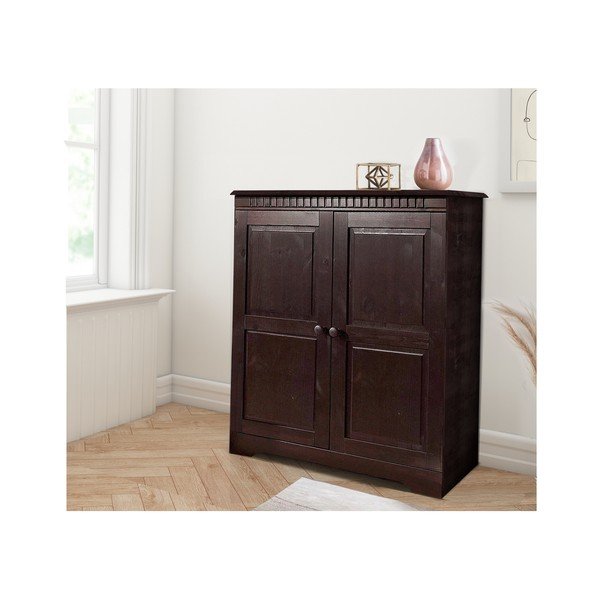 Iš pušies masyvo spintelė rudos spalvos 100x35 cm Cubrix – Støraa-image-2