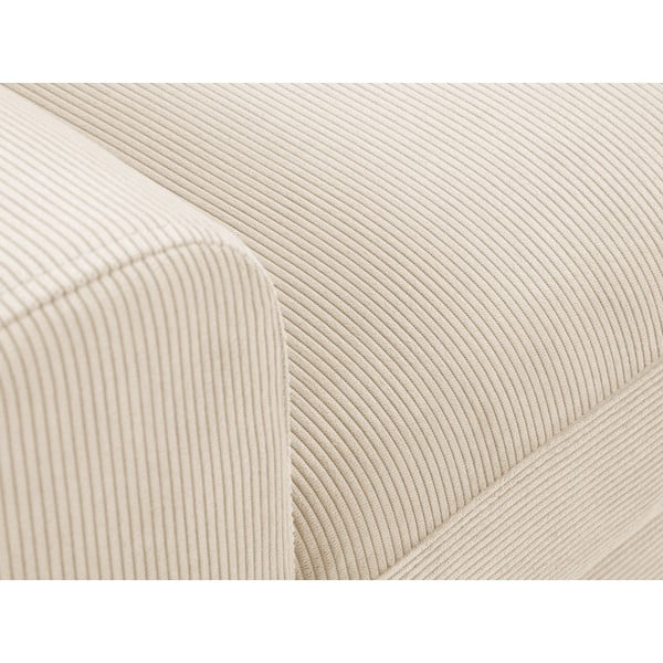 Smėlio spalvos aksominė kampinė sofa Micadoni Home Moghan, dešinysis kampas-image-1