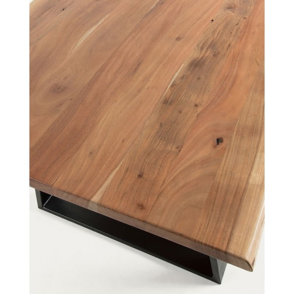 Valgomojo stalas su akacijos stalviršiu 90x160 cm Alaia – Kave Home-image-2