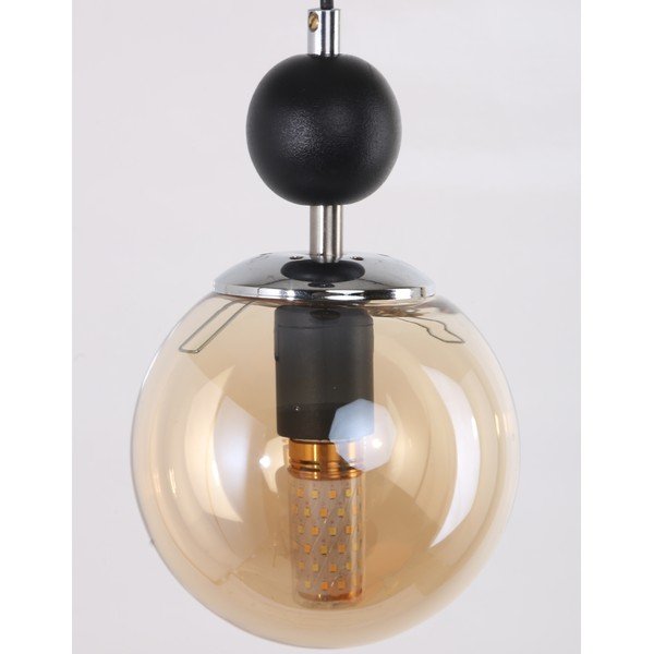 Kabantis šviestuvas ochros spalvos/juodos spalvos ø 15 cm su stiklo gaubtu Marble – Squid Lighting-image-1