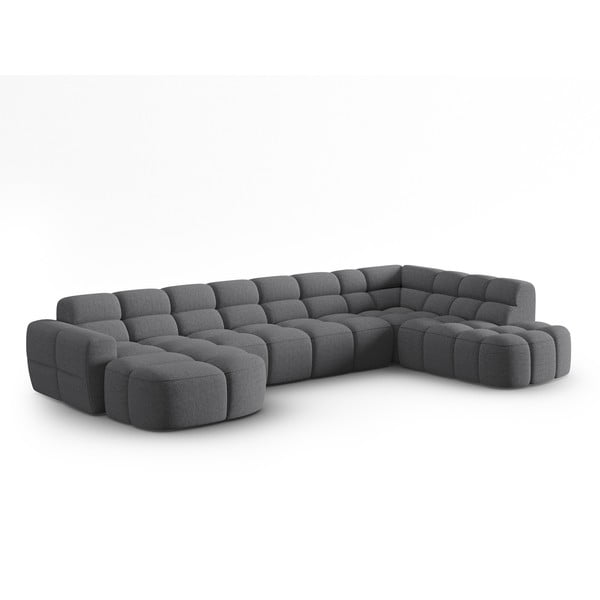Kampinė sofa pilkos spalvos Lisa – Micadoni Home-image-3