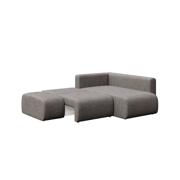 Sulankstoma/su sandėliavimo vieta kampinė sofa pilkos spalvos (su dešiniuoju kampu/su gultu) Lumine – Ghado-image-3