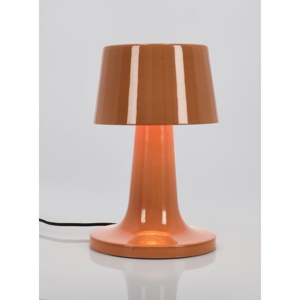 Oranžinės spalvos iš metalo stalinis šviestuvas LED (aukštis 51 cm) su metaliniu gaubtu Turner – Bizzotto-image-1