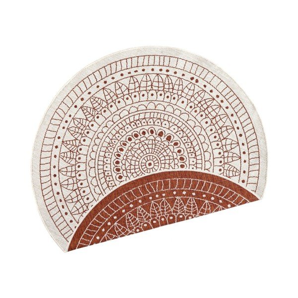 Raudonas dvipusis lauko kilimas NORTHRUGS Porto, ø 140 cm