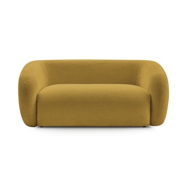 Geltonos spalvos sofa iš šenilinio audinio 160 cm Celine – Bobochic Paris