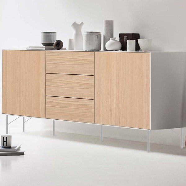Baltos spalvos metalinės spintų kojelės (4 vnt.) Mistral & Edge by Hammel - Hammel Furniture-image-1