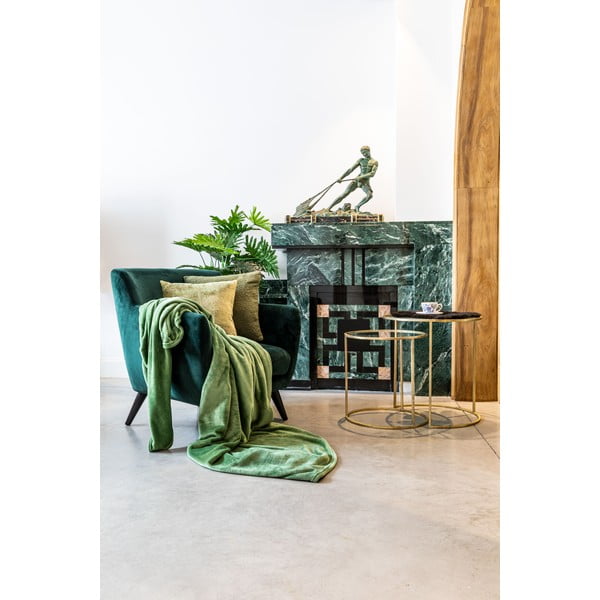 Žalias mikropliušo užvalkalas viengulėlei lovai 150x200 cm Cosy - Tiseco Home Studio-image-1