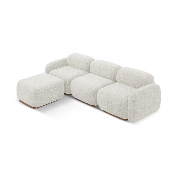 Kreminės spalvos modulinė kampinė sofa (kintama) Ailani – Makamii-image-2