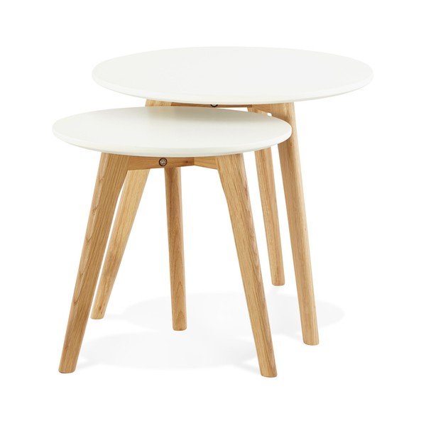 2 staliukų su baltu stalviršiu rinkinys Kokoon Espino-image-1