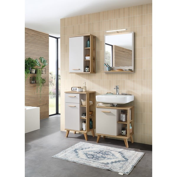 Sieninis veidrodis su lentyna 60x74,5 cm Quickset 966 – Pelipal-image-2