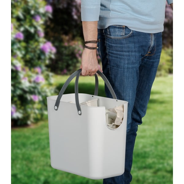 Baltas kompostuojamų atliekų konteineris 25 L Albula - Rotho-image-1