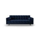 Tamsiai mėlynos spalvos iš velveto sulankstoma/su sandėliavimo vieta sofa 222 cm Bali – Cosmopolitan Design