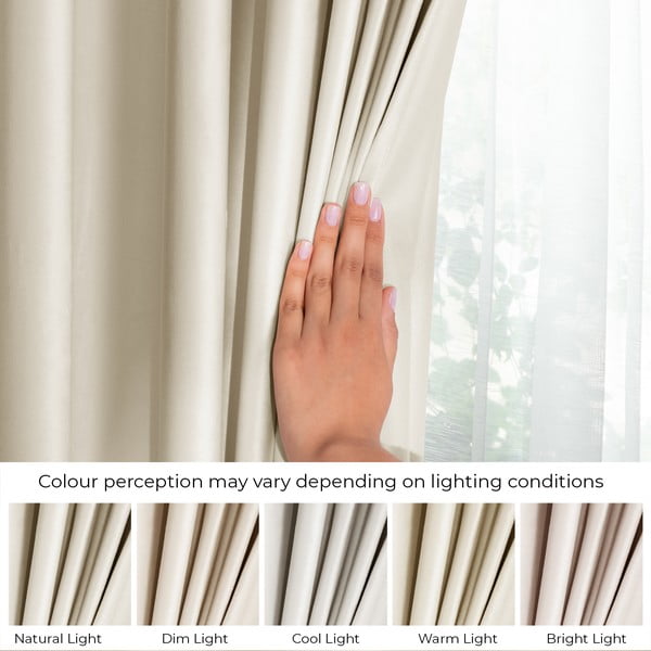 Smėlio spalvos iš velveto pritemdymas (dalinis užtemimas) užuolaida 140x270 cm Eyelets – Restilo-image-4
