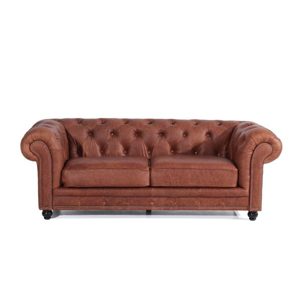 Šviesiai ruda odinė sofa "Max Winzer Orleans", 216 cm