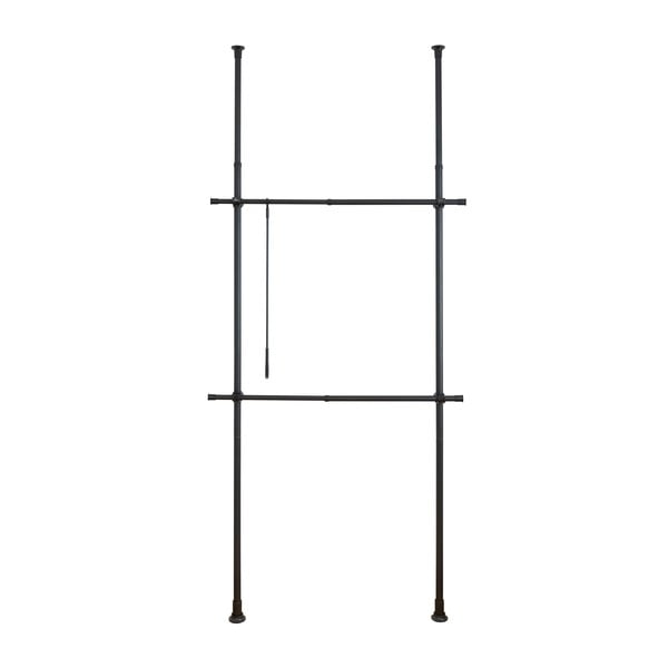 Iš metalo teleskopinė drabužių kabykla juodos spalvos Herkules – Wenko-image-3