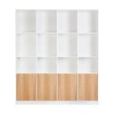 Baltos spalvos ąžuolinė knygų spinta 176x199 cm Mistral - Hammel Furniture