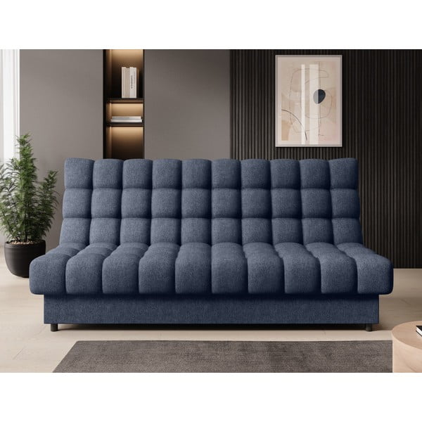 Mėlynos spalvos iš šenilinio audinio sulankstoma/su sandėliavimo vieta sofa 197 cm Clareta – ELTAP-image-1