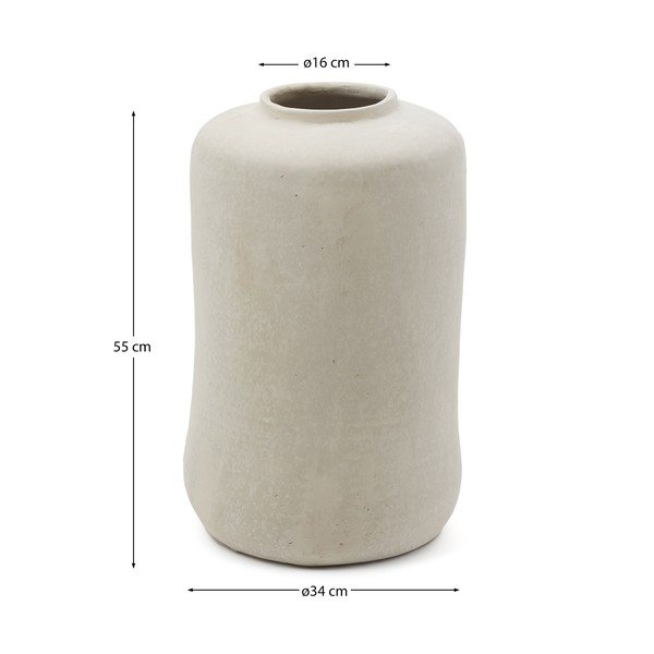 Kreminės spalvos iš papjė mašė aukšta vaza (aukštis 55 cm) Serina – Kave Home-image-4