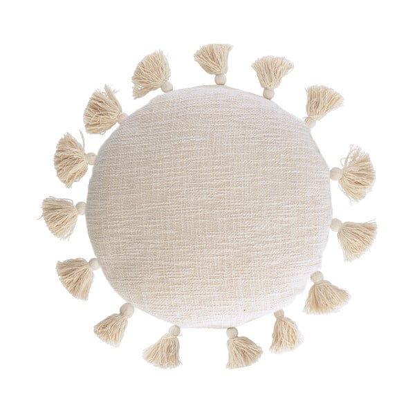 Smėlio spalvos medvilninės pagalvės užvalkalas Kave Home Chiarina, skersmuo 45 cm