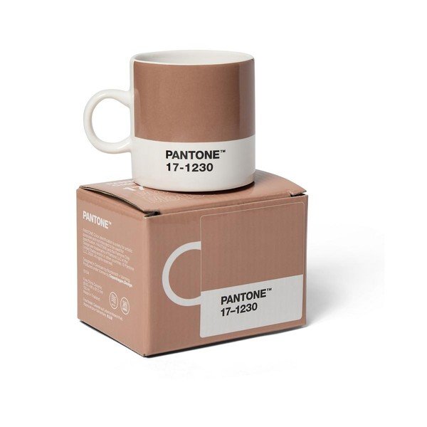 Iš keramikos puodelis šviesiai rudos spalvos espreso 120 ml Mocha Mousse 17-1230 – Pantone-image-1