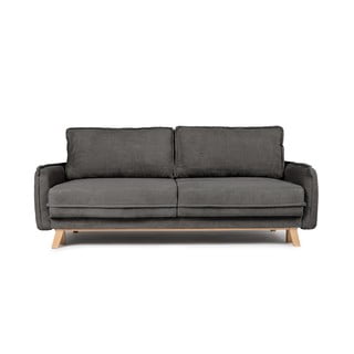 Sulankstoma sofa pilkos spalvos iš kordinio velveto 218 cm Tori – Bonami Selection