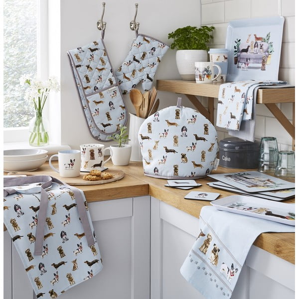 Rankšluostėlių ir puodų laikiklio rinkinys 4 vnt. Curious Dogs – Cooksmart ®-image-2