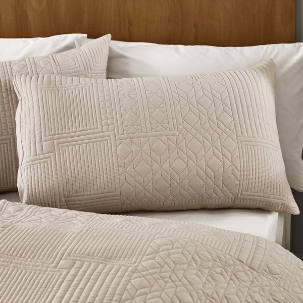 Smėlio spalvos dvigulė patalynė 200x200 cm Folkstone Geo – Catherine Lansfield-image-2