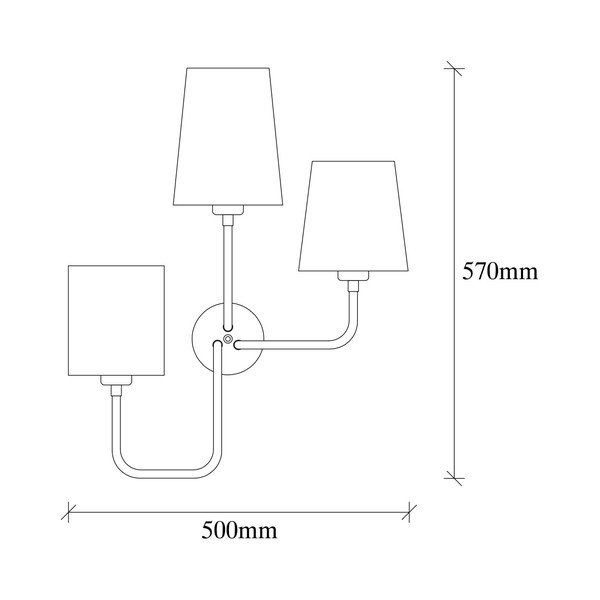 Baltas metalinis sieninis šviestuvas su juodais atspalviais Opviq lights Eleni-image-2