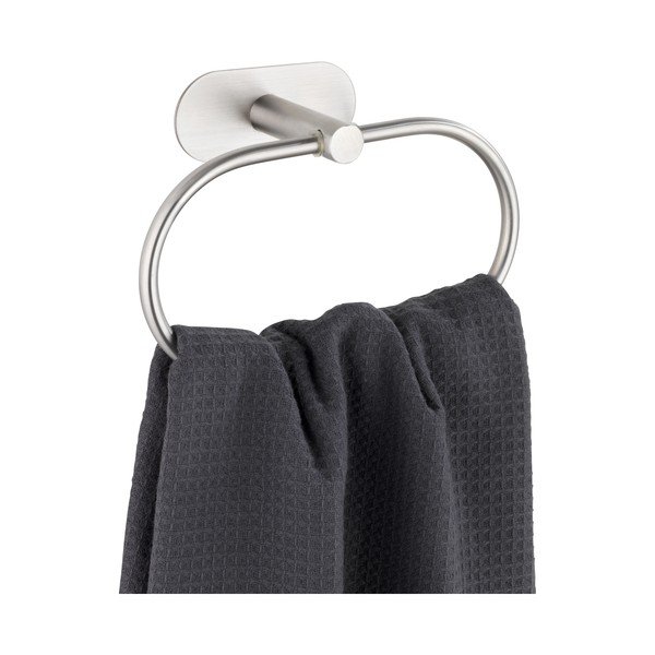 Klijuojamas iš nerūdijančio plieno rankšluosčio laikiklis matinės sidabrinės spalvos Orea – Wenko-image-2