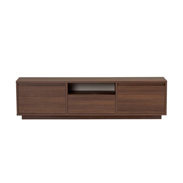 Tamsios natūralios spalvos TV spintelė iš riešutmedžio 160x42x30 cm Sentinel – Kalune Design-image-4