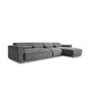 Kampinė sofa pilkos spalvos (su dešiniuoju kampu) Flex Felix – Miuform