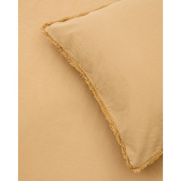 Iš medvilninio perkelio viengulė/itin ilga patalynė garstyčių spalvos 150x220 cm Sifinia – Kave Home-image-3