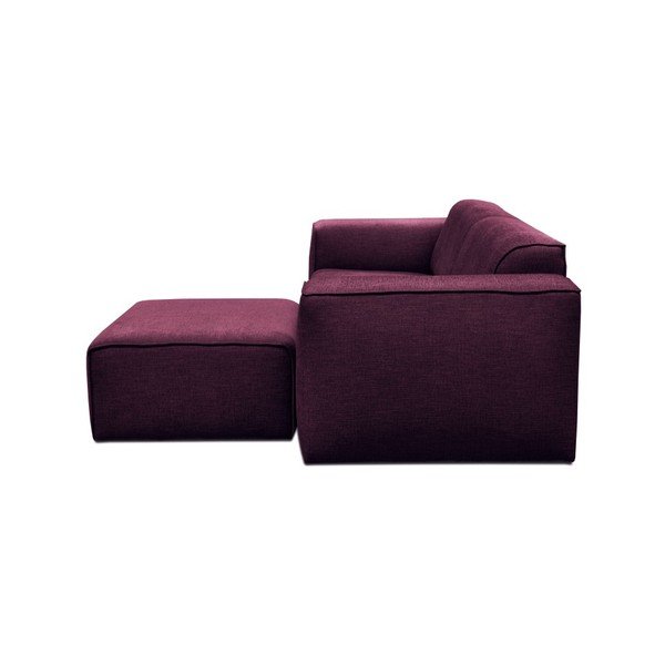 Violetinė trijų vietų sofa su pufu Cosmopolitan Design Phoenix-image-2