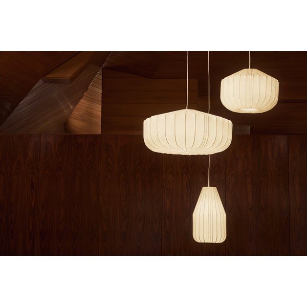 Baltos spalvos lubinis šviestuvas ø 51 cm su tekstiliniu gaubtu Somar – Kave Home-image-3