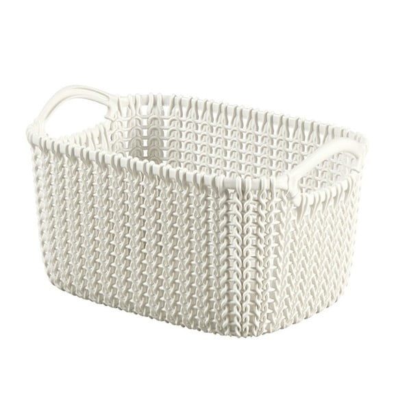 Baltas skalbinių krepšys Curver Knit, 3 l