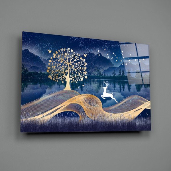 Paveikslas ant stiklo Insigne Magic Deer, 72 x 46 cm-image-3