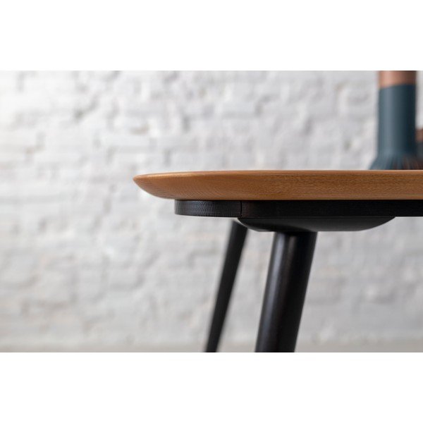 Valgomojo stalas iš uosio medienos su juodomis kojomis Ragaba Contrast, 180 x 90 cm-image-3