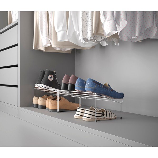 2 baltų nerūdijančio plieno batų lentynų rinkinys Metaltex Cipok-image-1